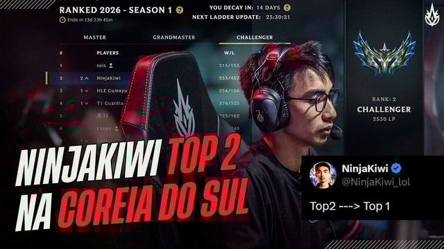 NinjaKiwi: "Eu vim com a intenção de pegar Top 1"